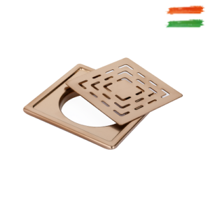 Floor Drain Snep-SS-304-6x6-Rose Gold