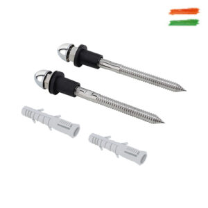 Wall Hung Rag Bolt-SS-202-9-Brass Cap